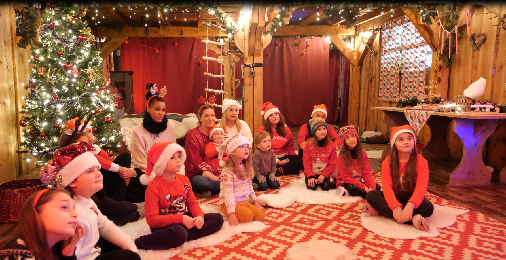 Nikolaus mieten in der Hütte mit Eltern und Kindern